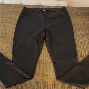 Trouve black leather pant legging M